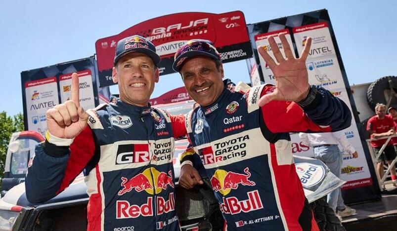 Qatar Pride Nasser Al Attiyah Wins Fifth Title at Baja Spain Aragon Rally 